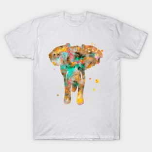 Elephant Watercolor Painting Gold 2 T-Shirt